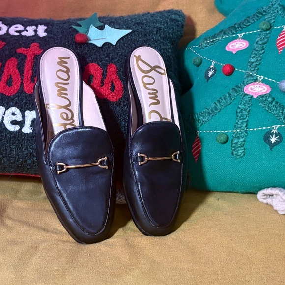 Sam Edelman Shoes - Sam Edelman Lounette Black Leather Snaffle Bit Mules Loafers Women Size 7 M